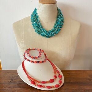 COSTUME set of 3 Necklaces.